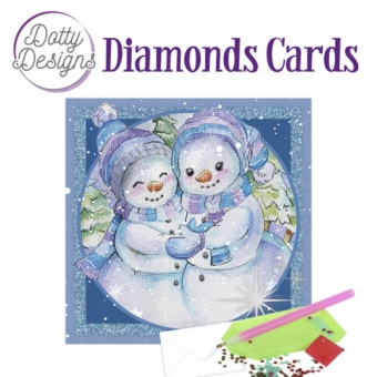 Dotty Designs Diamond Cards - 2 Snowmen